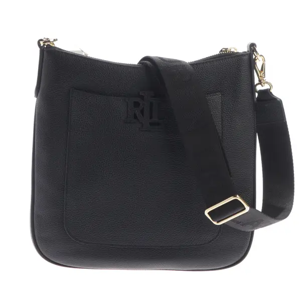 Shoulder Bag, in Black, Leather, Lauren Ralph Lauren