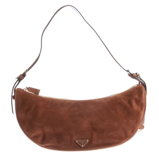 Shoulder Bag, in Brown, Leather, Prada