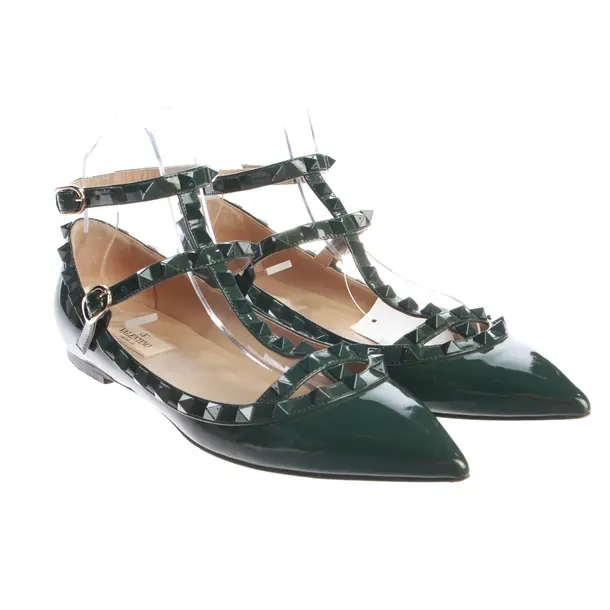 Flats, in Dark Green, Valentino