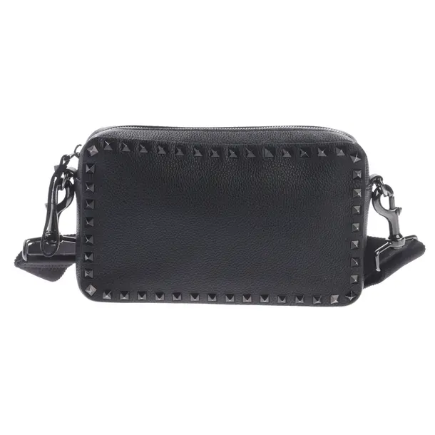 Schultertasche, in Schwarz, Leder, Valentino