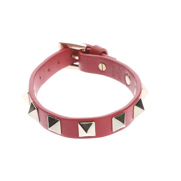 Bracelet, in Red, Leather, Valentino