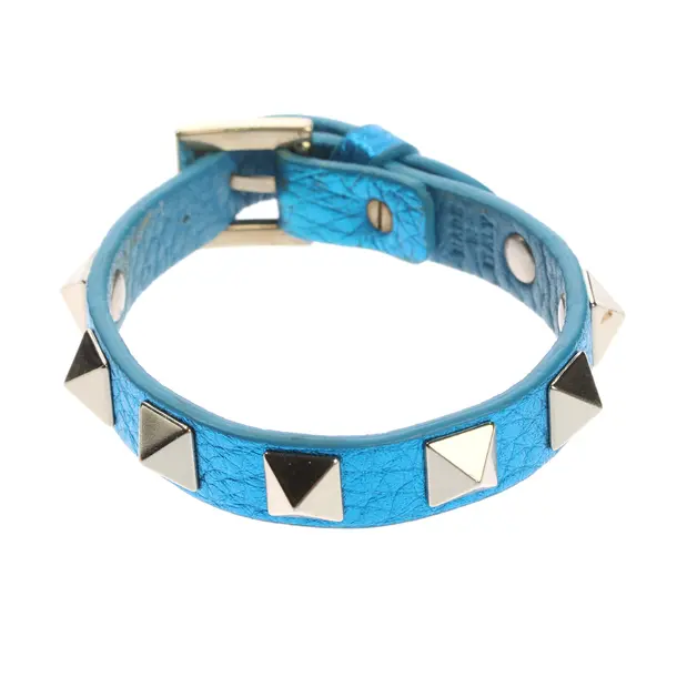Bracelet, in Blue, Leather, Valentino