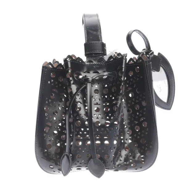 Handbag, in Black, Leather, Alaia