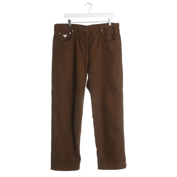 Pants, in Brown, Cotton, Prada