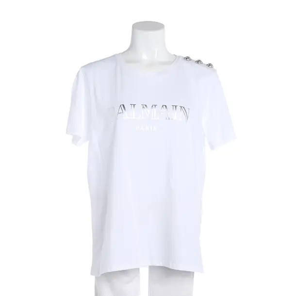 Shirt, in White, Cotton, Balmain