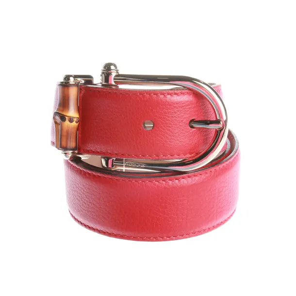 Belt, in Red, Leather, Gucci