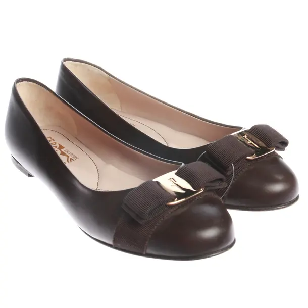 Ballerine, in Marrone scuro, Salvatore Ferragamo