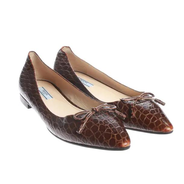 Ballerinas, in Braun, Prada