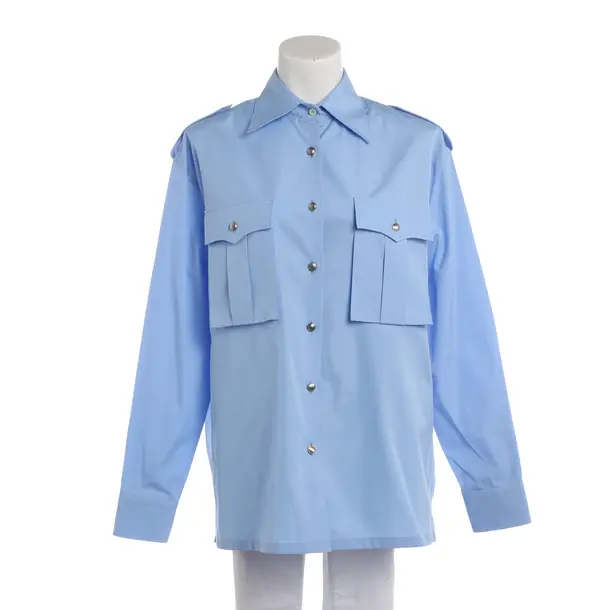 Bluse, in Blau, Baumwolle, Prada