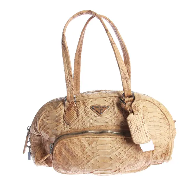 Handbag, in Light Brown, Leather, Prada