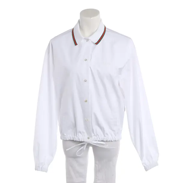 Bluse, in Weiß, Baumwolle, Gucci