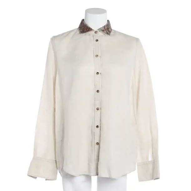 Blouse, in Beige, Linen, Brunello Cucinelli