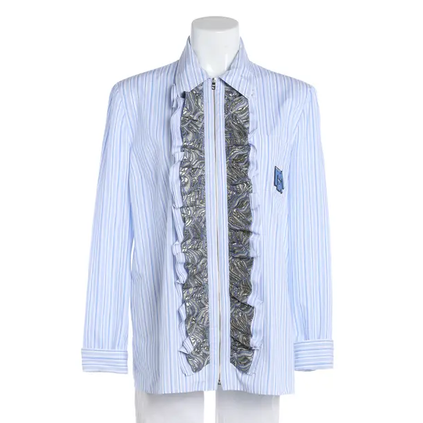 Blouse, in Blue, Cotton, Prada