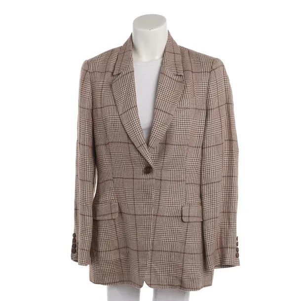 Blazer, in Marrone, Lino, Brunello Cucinelli