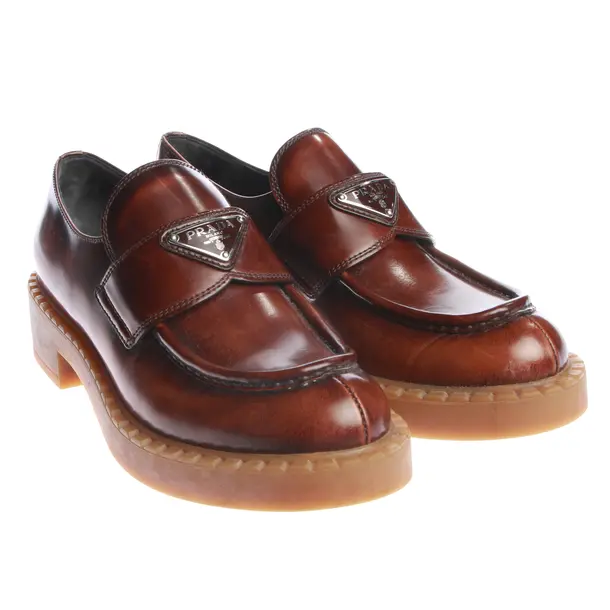 Loafers, in Braun, Prada