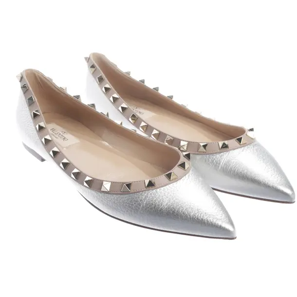 Ballerinas, in Silber, Valentino