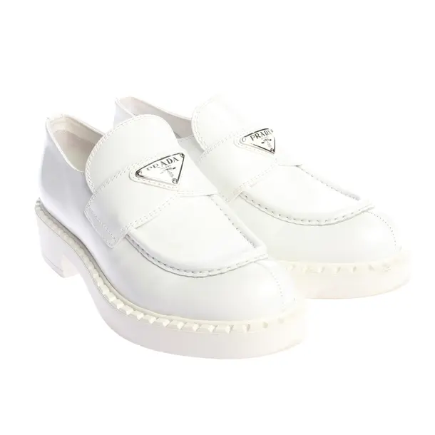 Loafers, in Weiß, Prada