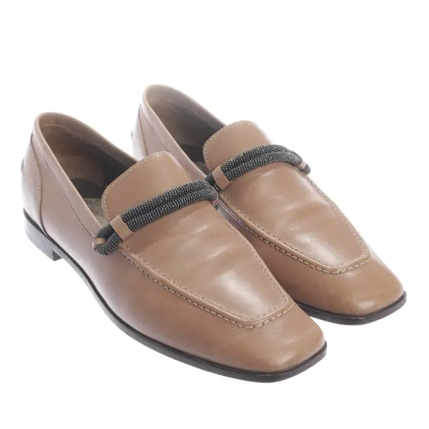 Flats, in Brown, Brunello Cucinelli