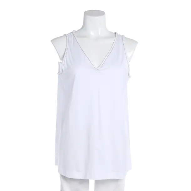Top, in White, Cotton, Brunello Cucinelli