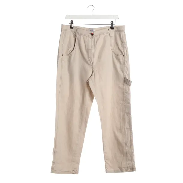 Pants, in Beige, Linen, Brunello Cucinelli