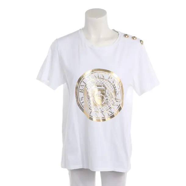 Shirt, in White, Cotton, Balmain