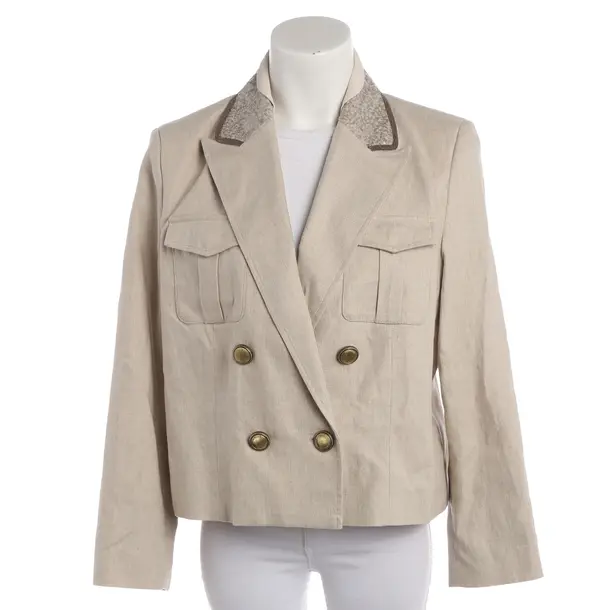Blazer, in Beige, Leinen, Brunello Cucinelli
