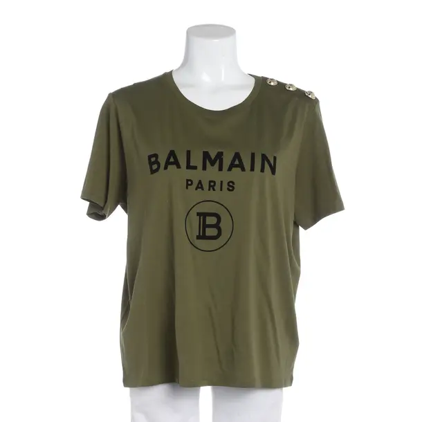 Shirt, in Green, Cotton, Balmain
