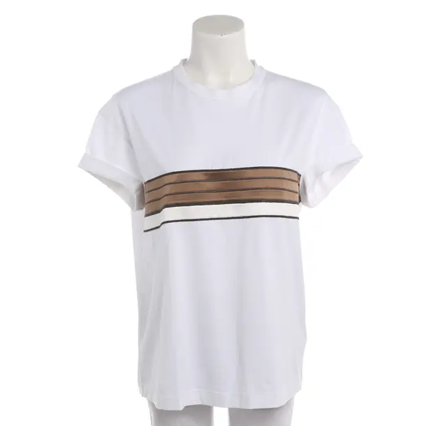 Shirt, in White, Cotton, Brunello Cucinelli