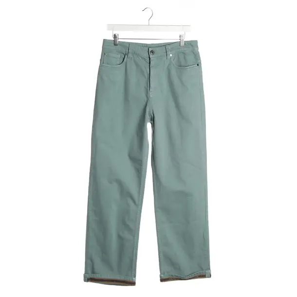 Hose, in Türkis, Baumwolle, Brunello Cucinelli