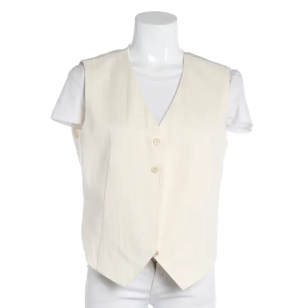Vest, in Cream, Cotton, Brunello Cucinelli