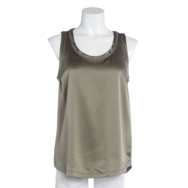 Top, in Green, Silk, Brunello Cucinelli