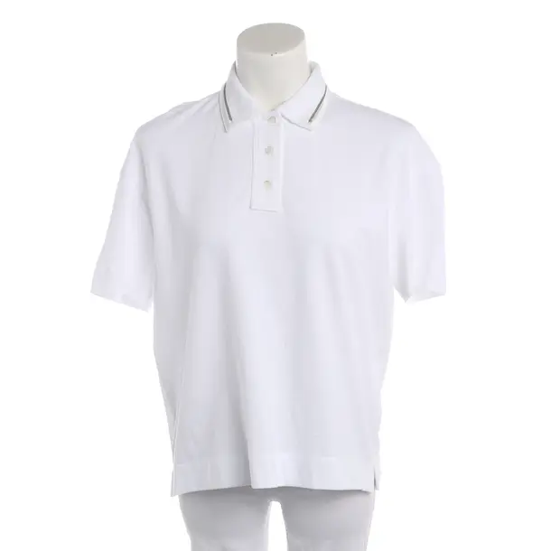 Polo Shirt, in White, Cotton, Brunello Cucinelli