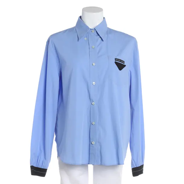Blouse, in Blue, Cotton, Prada