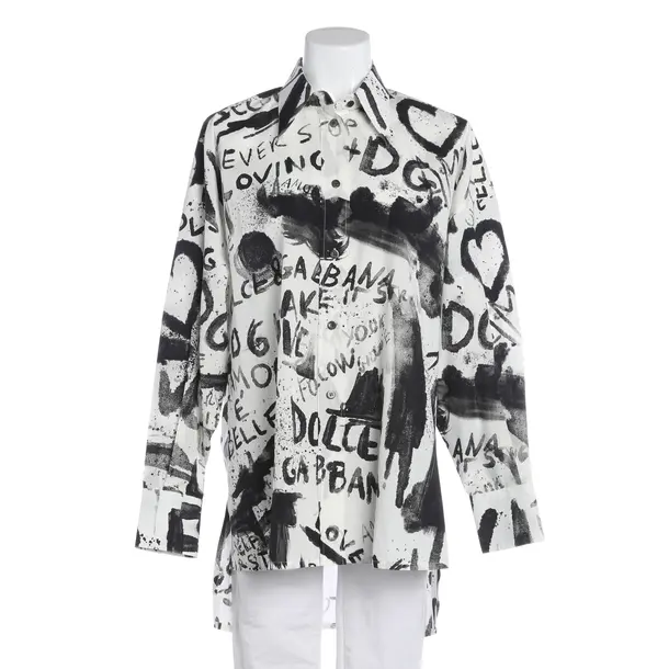 Blouse, in Dark Gray, Cotton, Dolce & Gabbana