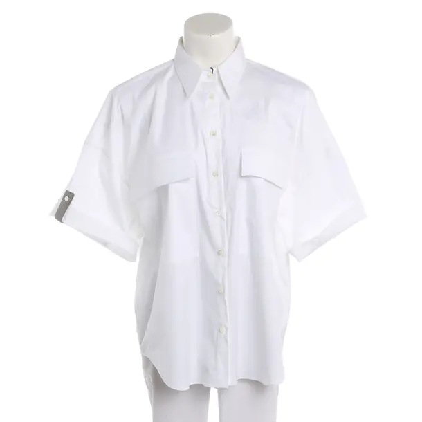 Blouse, in White, Cotton, Brunello Cucinelli