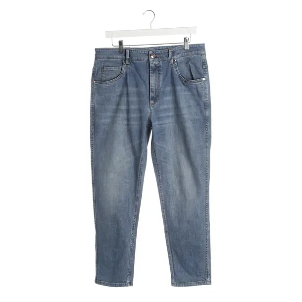 Boyfriend Jeans, in Blue, Cotton, Brunello Cucinelli
