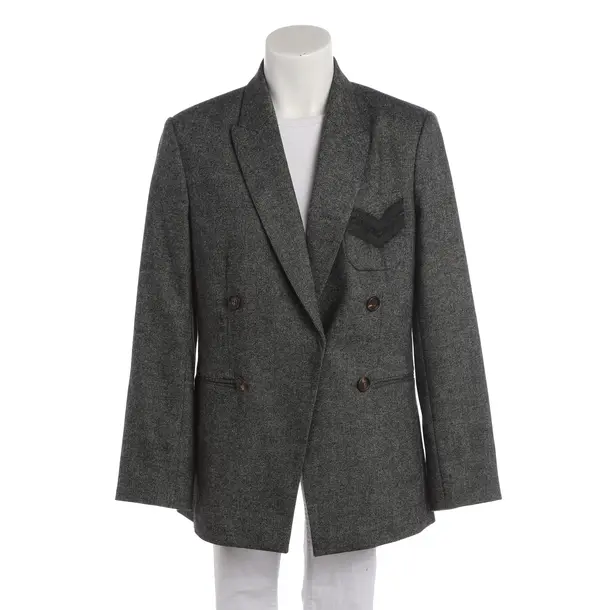 Blazer, in Gray, Cotton, Brunello Cucinelli