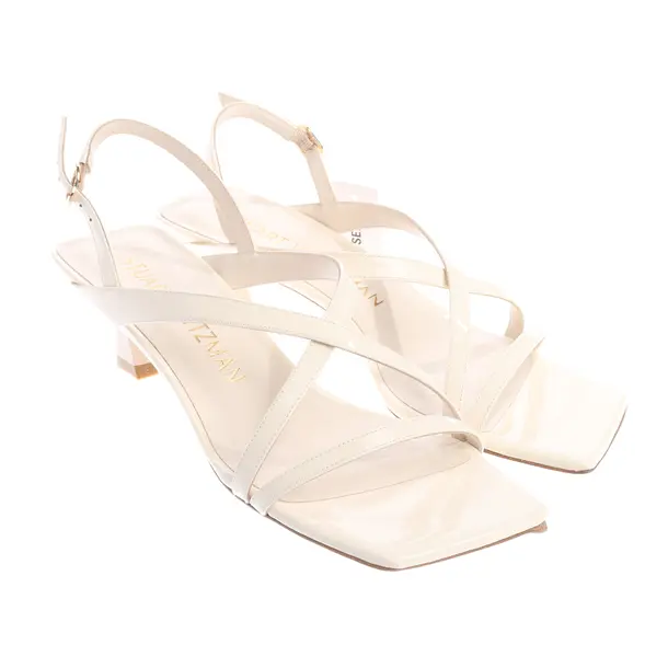 Heeled Sandals, in Cream, Stuart Weitzman