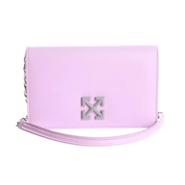 Shoulder Bag, in Lavender, Leather, Off-White