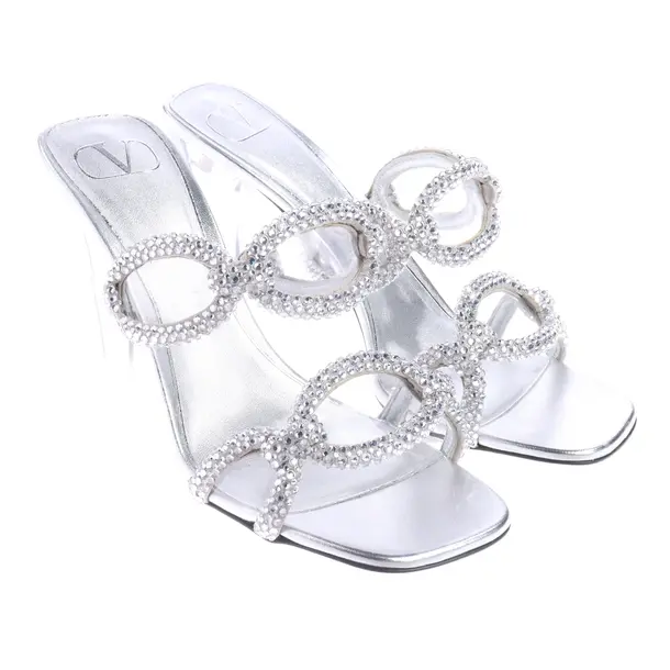 Sandaletten, in Silber, Valentino