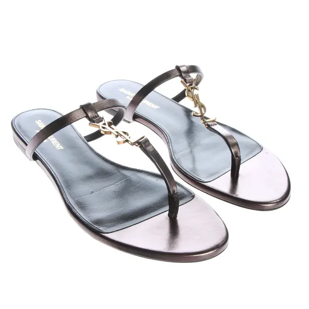 Riemchensandalen, in Schwarz, Saint Laurent