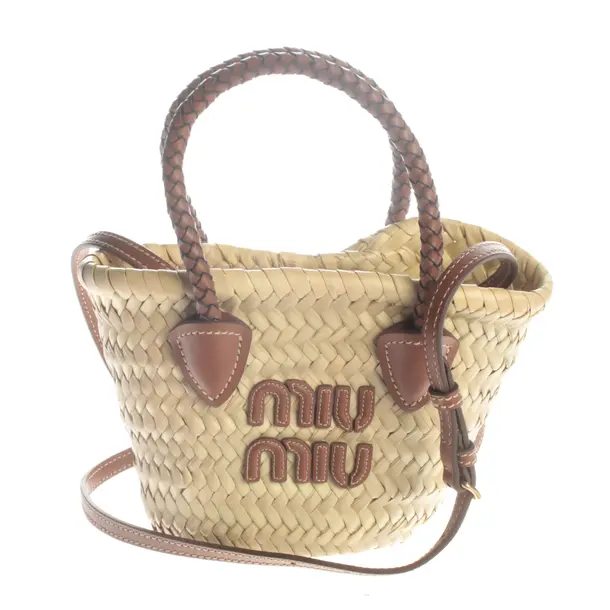 Handtasche, in Hellbraun, Stroh, Miu Miu