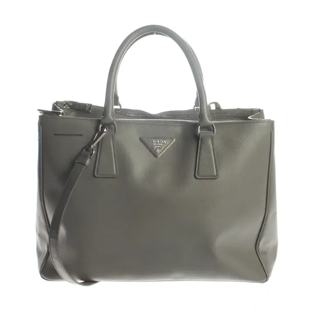 Handtasche, in Grau, Leder, Prada
