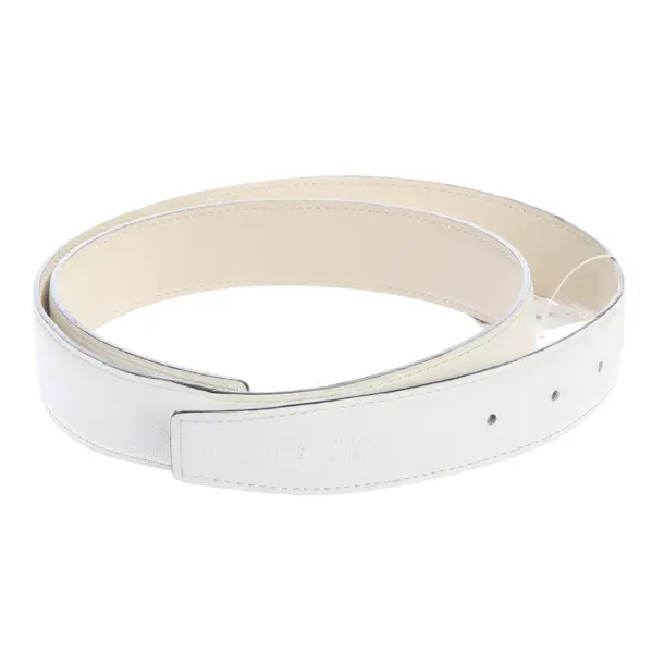 Belt, in White, Leather, Hermès