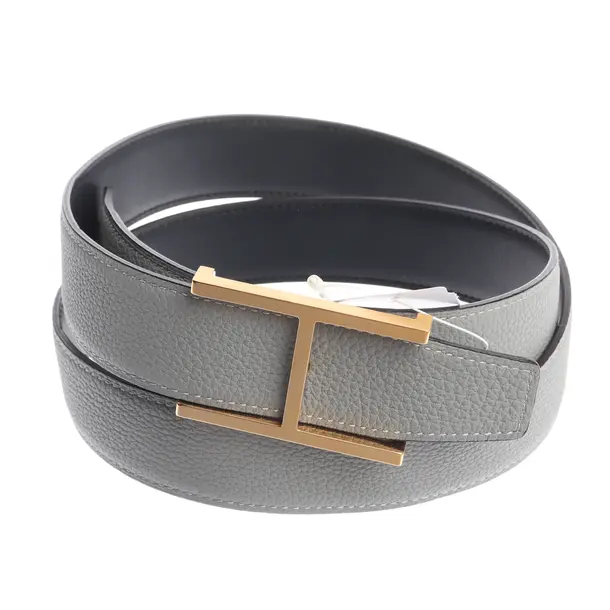 Belt, in Gray, Leather, Hermès