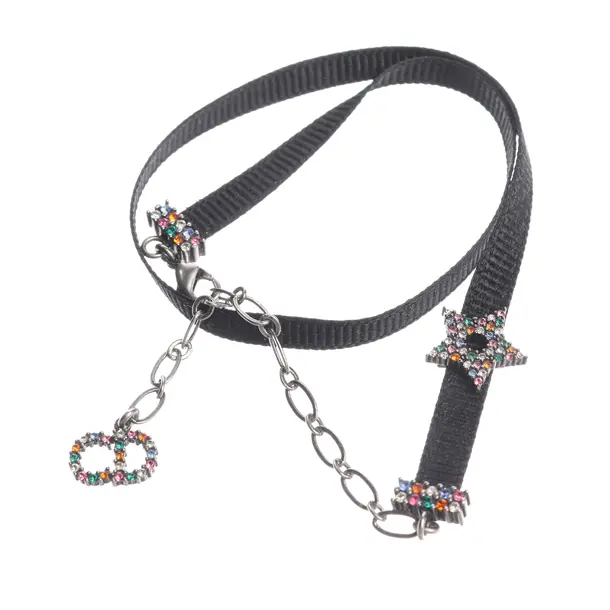 Halskette, in Schwarz, Sonstige Fasern, Dior