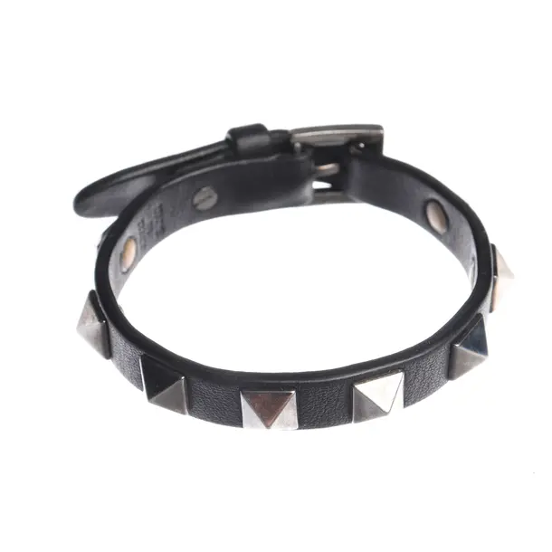 Armband, in Schwarz, Leder, Valentino
