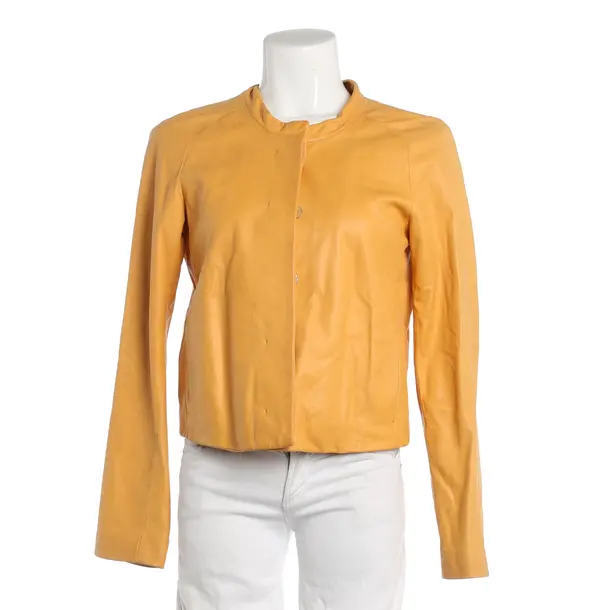 LeatherJacket, in Mustard Yellow, Leather, Jil Sander