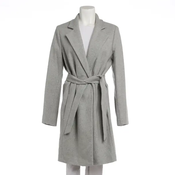 Mid-Season Coat, in Light Gray, Wool, Escada
