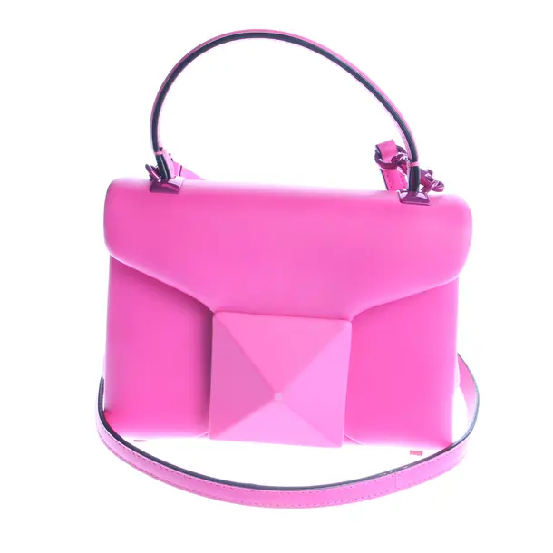 Handtasche, in Neon Pink, Leder, Valentino